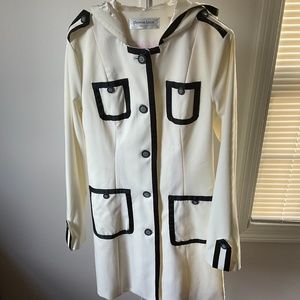 White Trench Coat , Patrizia Luca , Size Small, S